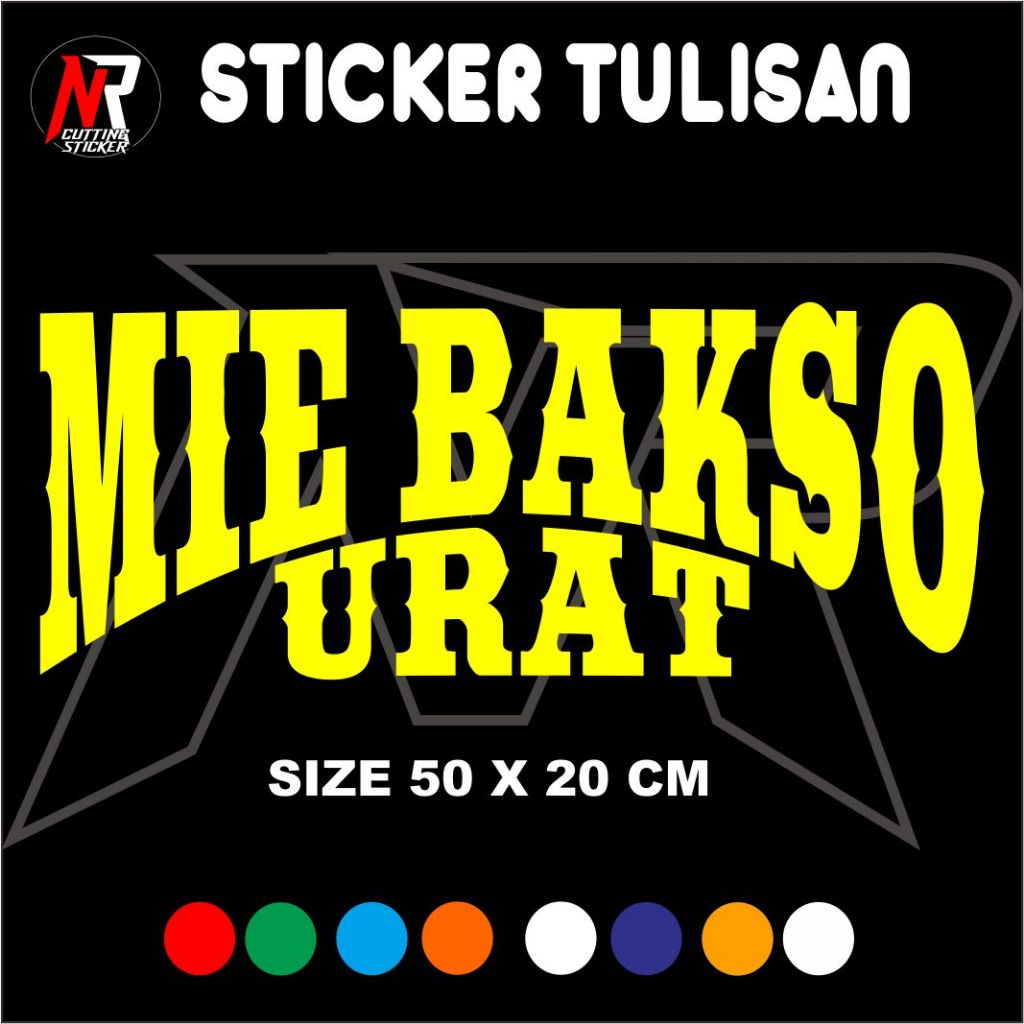 

STICKER TULISAN MIE BAKSO URAT STICKER TULISAN UNTUK NAMA JUALAN DI GEROBAK RODA