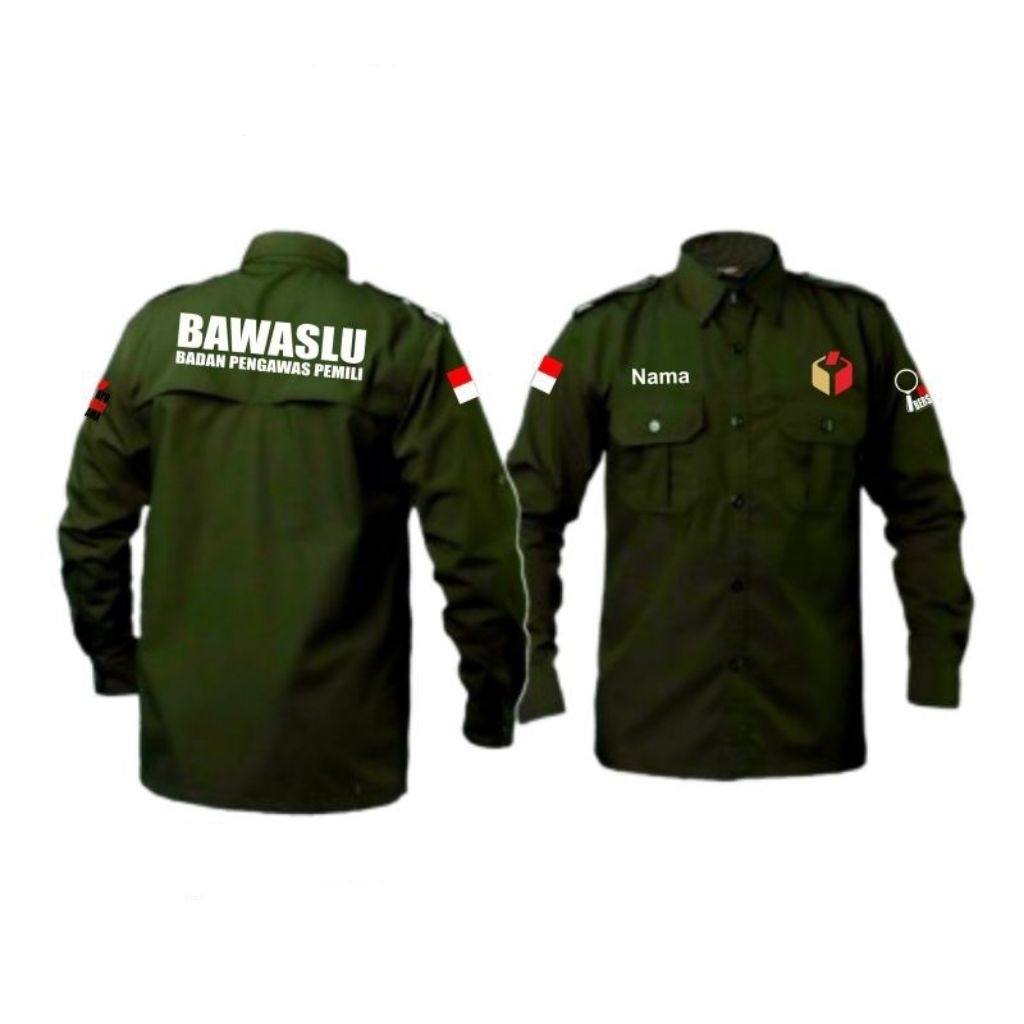 Kemeja lengan panjang BAWASLU
