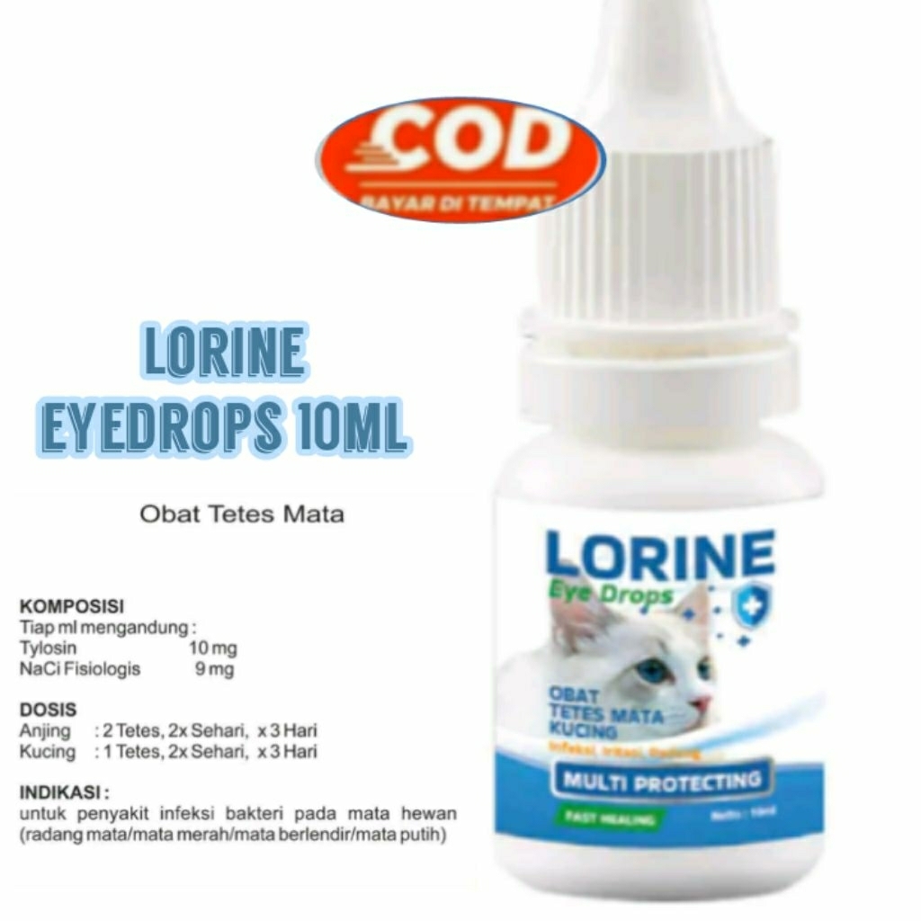 MATA JERNIH DAN SEHAT Lorine eye drops 10ml tetes mata kucing mengobati iritasi mata merah dan berai