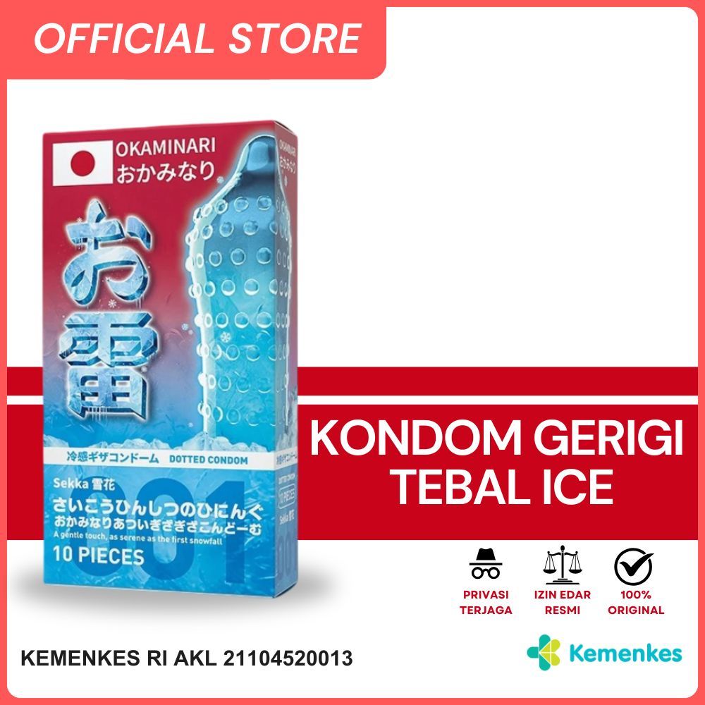 Kondom Okaminari Gerigi Tebal Ice Sekka - Premium Condom