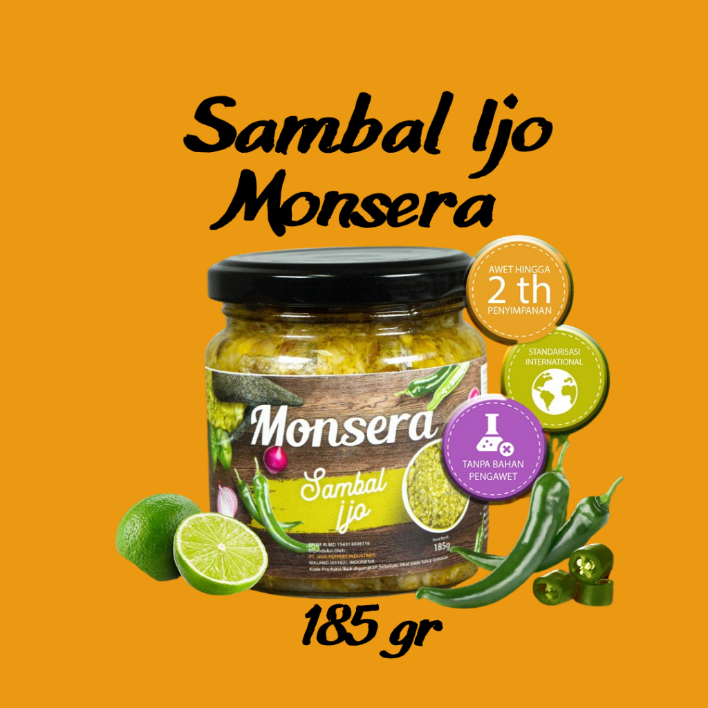 

Sambal Ijo Monsera Kemasan 185 gr