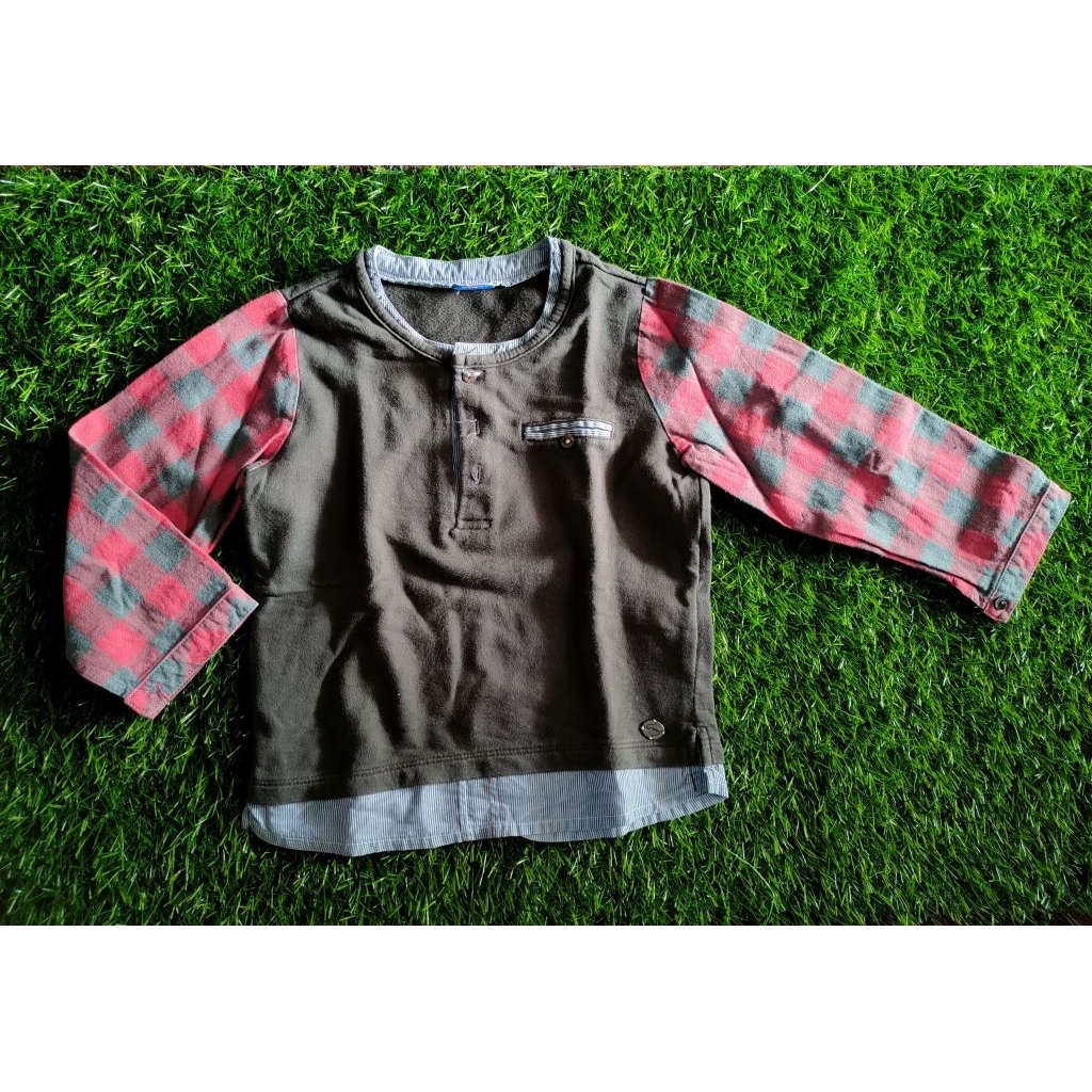 atasan anak cowok kemeja kemko 3 tahun second preloved