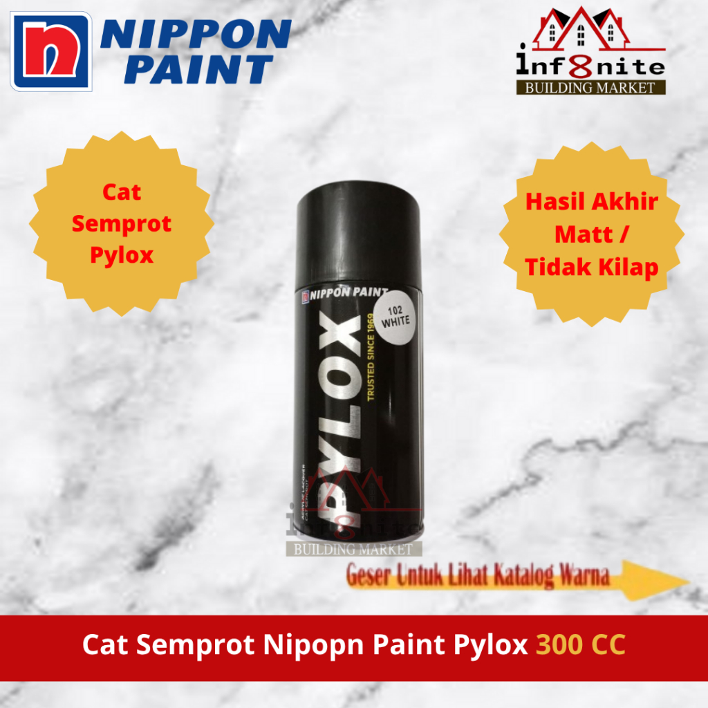 Cat Semprot Nippon Paint Pilox Pilok Pylox Spray 300 CC Piloks Motor Mobil Mengkilap Metallic Gloss