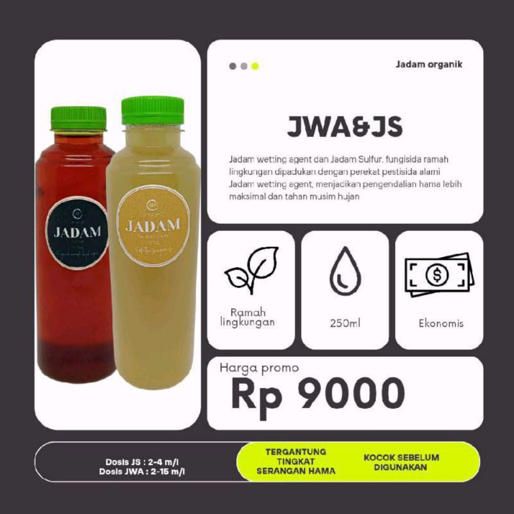 JWA & JS Kombinasi Fungisida dan Perekat Alami Ramah Lingkungan
