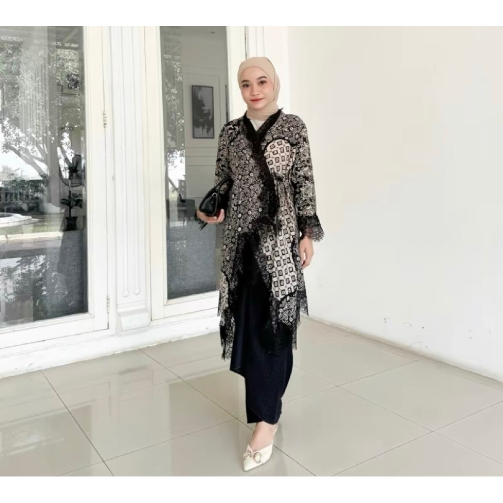 SET KIMONO LACE VISCOSE/KIMONO BRUKAT