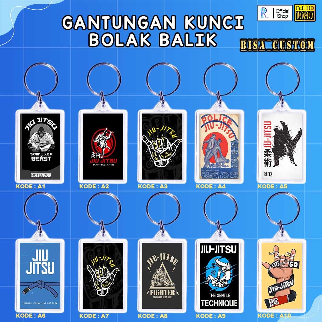 GANTUNGAN KUNCI AKRILIK JIU JITSU / GANCI JIU JITSU / GANTUNGAN KUNCI JIU JITSU K101