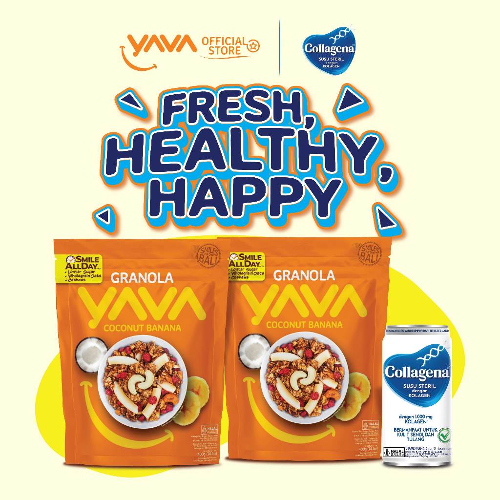 

YAVA Twin Pack Granola Coconut Banana (2 x 400g)