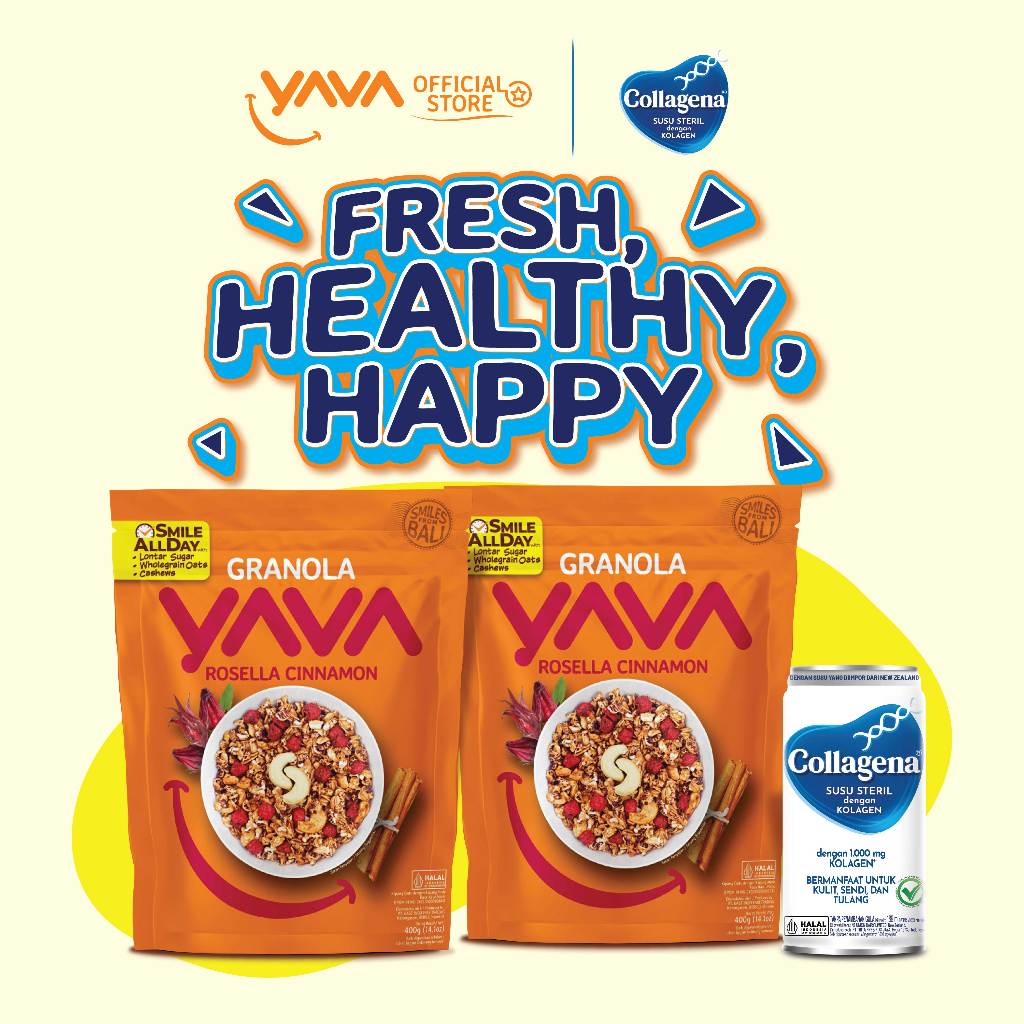 

QH YAVA Twin Pack Granola Rosella Cinnamon (2 x 400g)