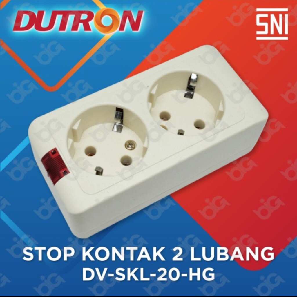 Dutron Stop Kontak Colokan Listrik 2 Lubang