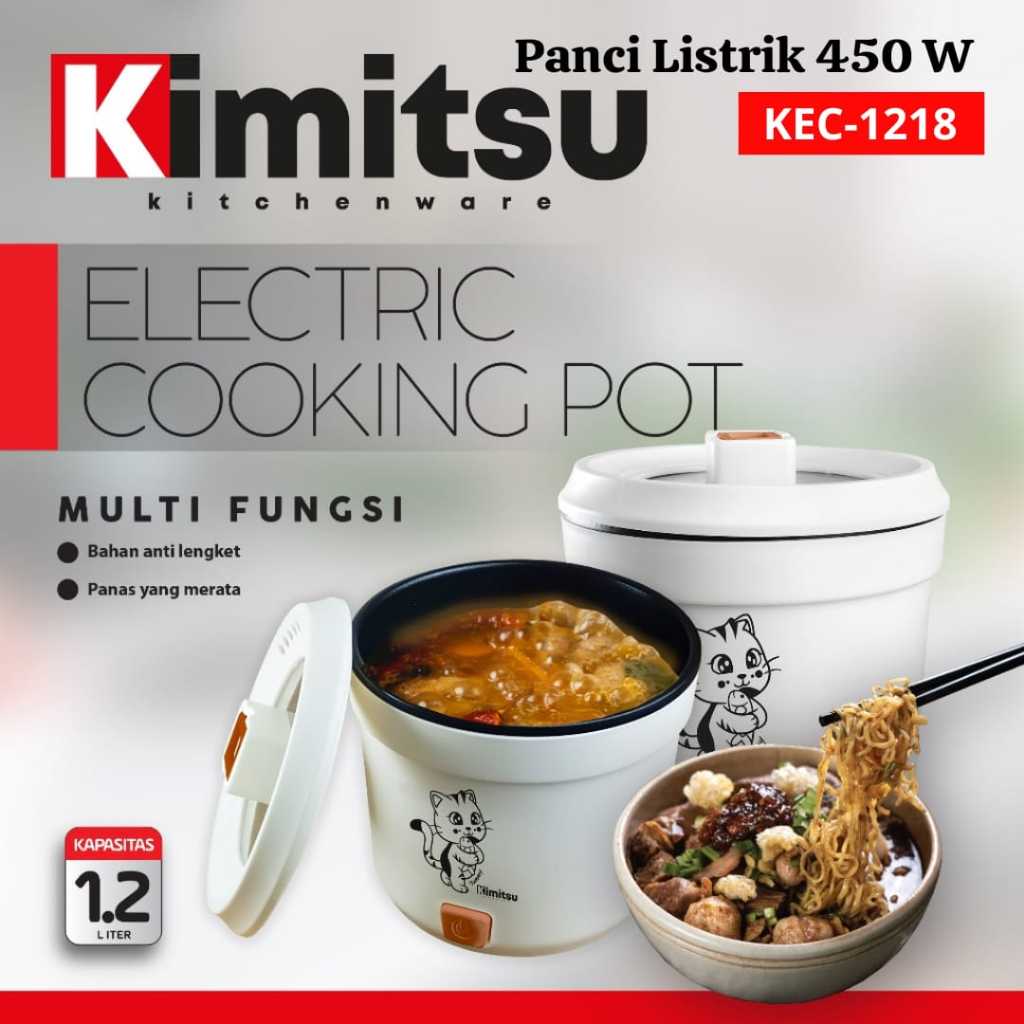 Electric Cooking Pot 1.2L / pot masak elektrik / alat masak elektrik / panci listrik