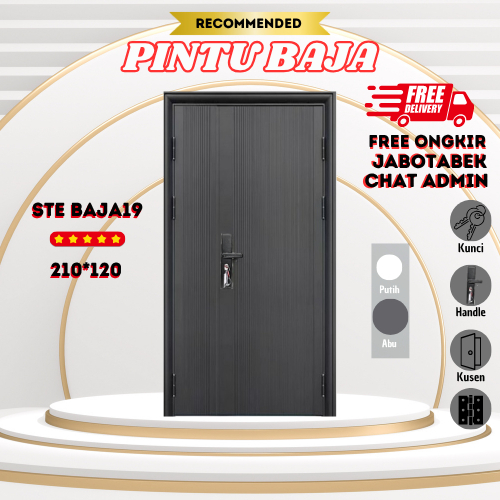 Pintu baja/besi, Pintu MS, pintu kontruksi, pintu dalam ruangan, pintu luar BAJA12, STEEL DOOR 01