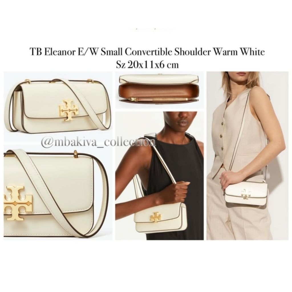 TB Eleanor E/W Small Convertible Shoulder Warm White