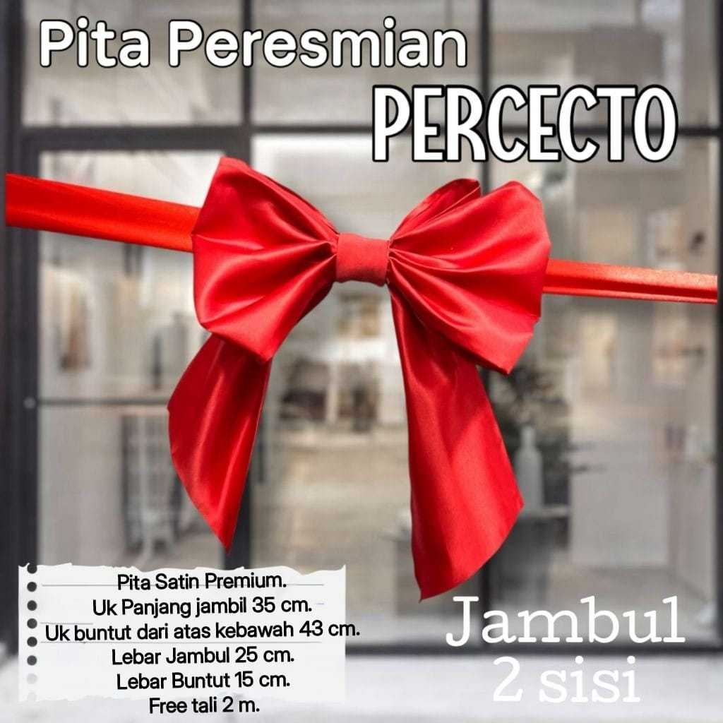 

Pita peresmian gunting pita opening pita satin Tille merah set gunting pita grand opening set lengkap gunting peresmian siap pakai pita peresmian pom pom