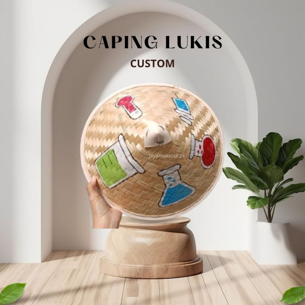 Topi Petani Lukis / caping custom unik