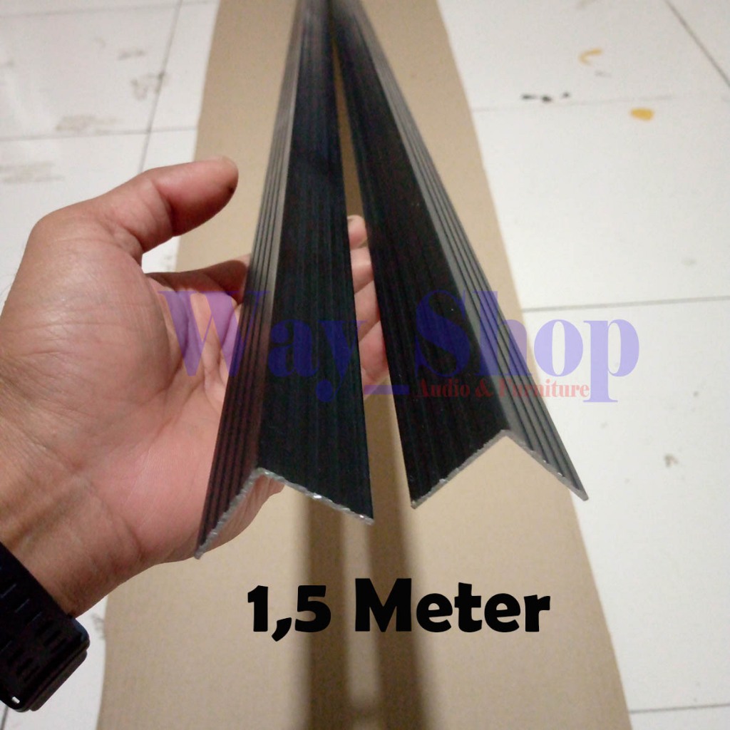 LIST ALUMUNIUM L 150cm HITAM Lis alumunium HITAM siku List L Lis L