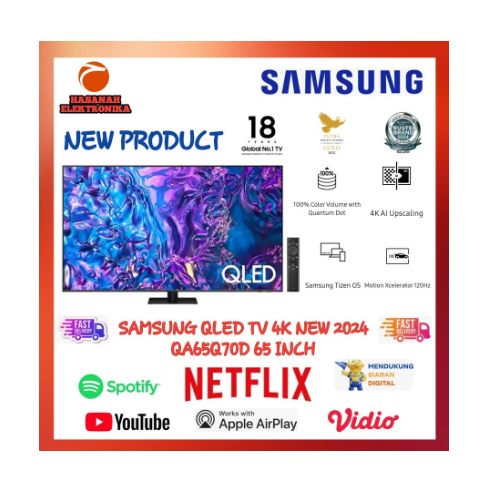SAMSUNG QA65Q70D QLED 4K SMART TV TIZEN 65 INCH | QA65Q70 | 65Q70D | SAMSUNG QLED 65 INCH