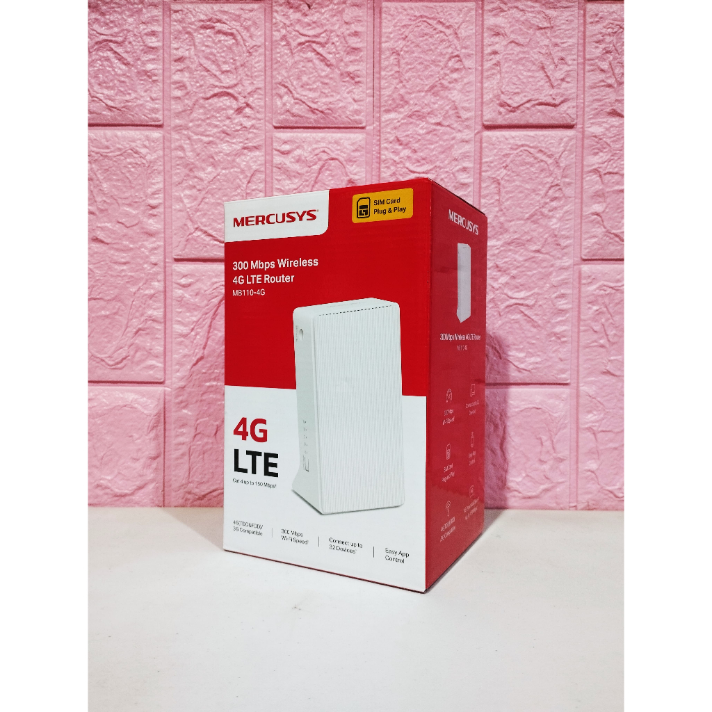 Mercusys MB110-4G 300Mbps Wireless N300 4G LTE Router Plug&Play Router  MB 110