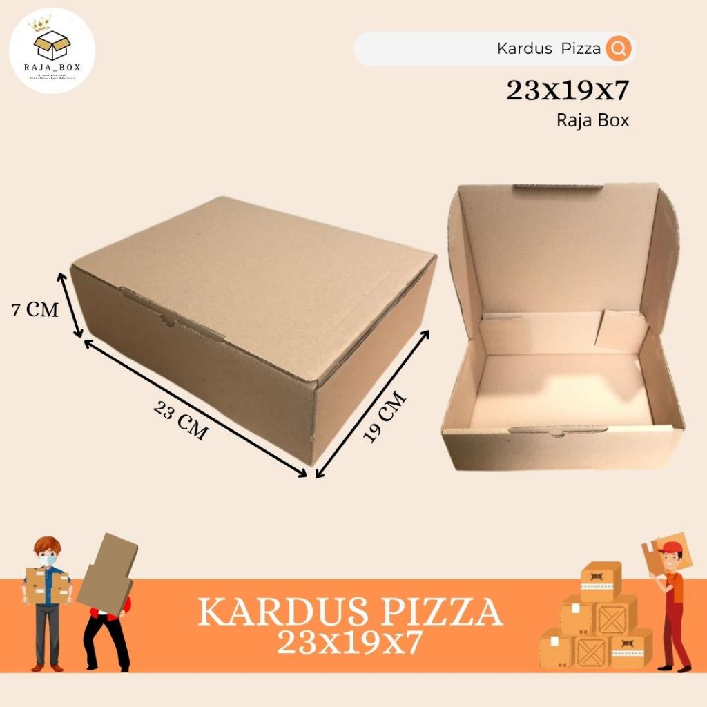 

Box Kardus Pizza 23x19x7 Die Cut Kemasan Pizza/Kotak Pizza