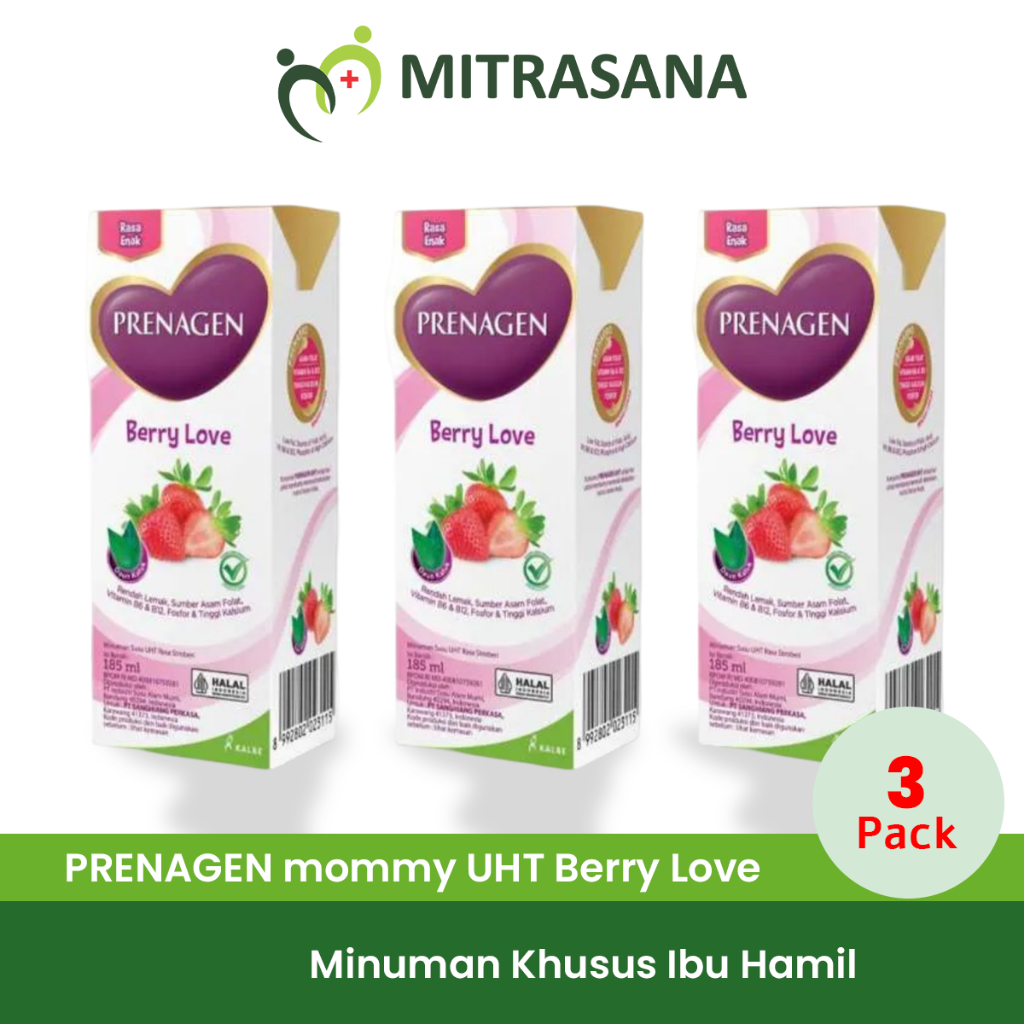 Triple Pack Prenagen Mommy UHT Berry Love 185 ml