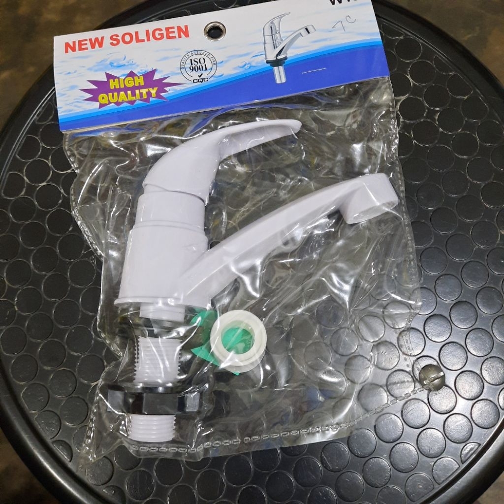 [FREE SELTIP] Kran Wastafel Plastik Bagus merk Soligen tipe W15 / Model Angkat