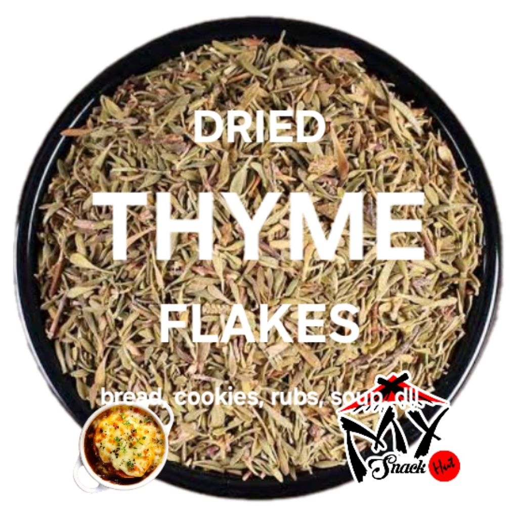 

DRIED THYME FLAKES 5GR DAUN TIMI KERING THIME LEAVES LEAF HERB REMPAH MASAKAN EROPA BAI LI XIANG 百里香