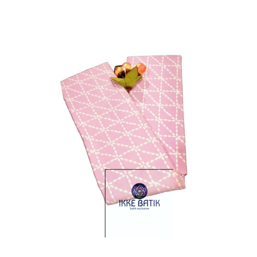 Batik Garutan pink /kain batik cap Garutan /Kain bawahan pink