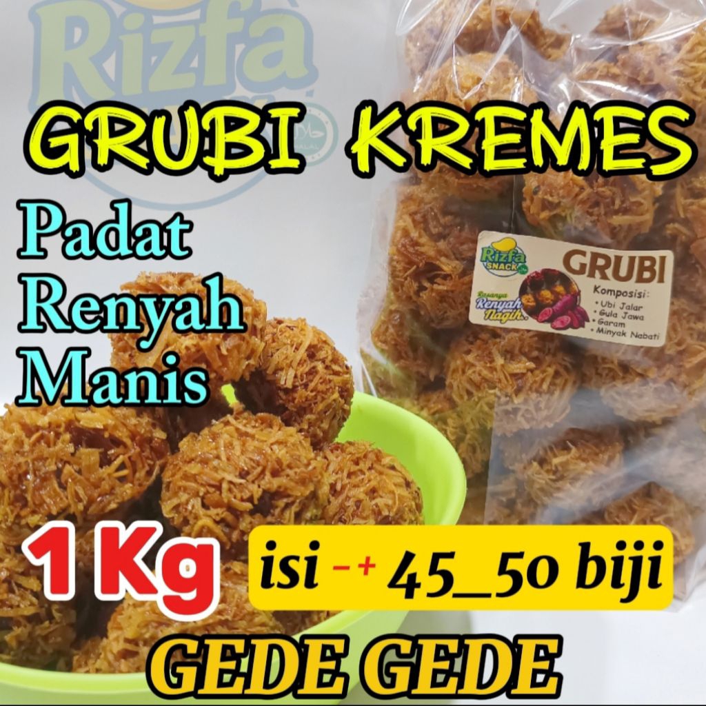 

Grubi Ubi Kremes 1 Kg besar besar Cantik