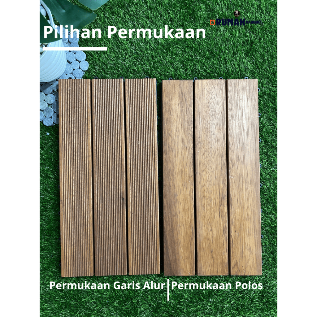 Decking Tile Bengkirai Base - Rangka Pvc-Praktis