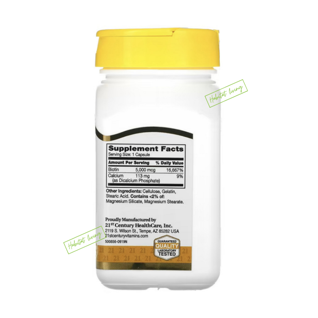 21st CENTURY Biotin 5,000 mcg (110 tablets)