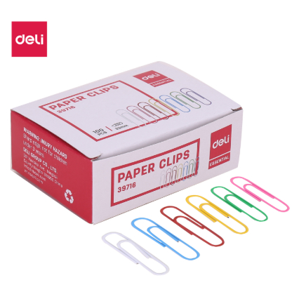 

Klip Kertas / Paperclip Warna 33mm Kecil Deli - 39716