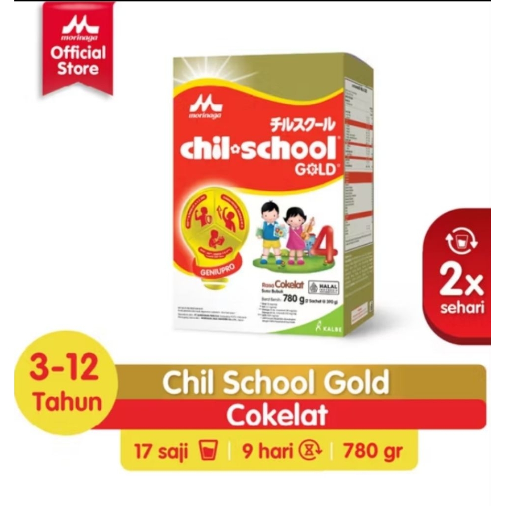 

Morinaga Chil School Gold Cokelat 780gr