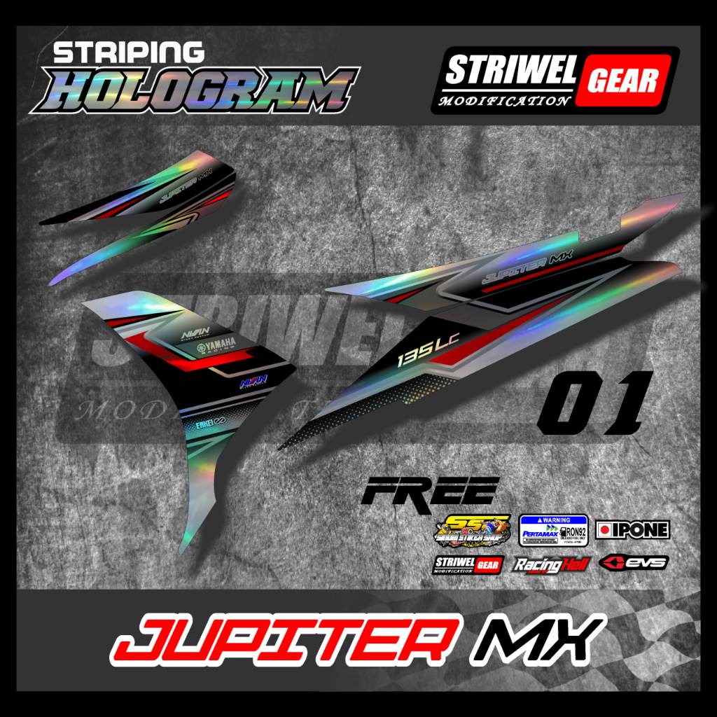 Jupiter MX 135 Sticker List Striping Hologram Yamaha Jupiter MX New 135 Race-01