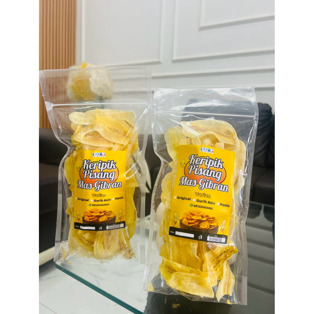 

Keripik Pisang Gepok Gurih Crispy - Aneka Snack mas Gibran 100 gram