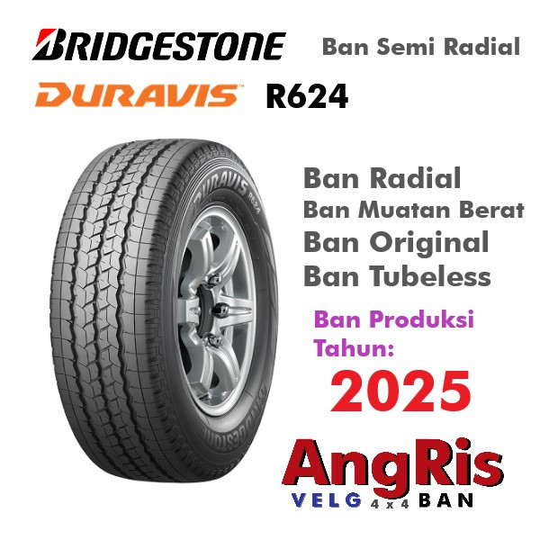 Bridgestone Duravis R624 175 R13 Ban Ring 13 Radial Tubeless Bisa buat Muatan Berat Mobil Suzuki Car