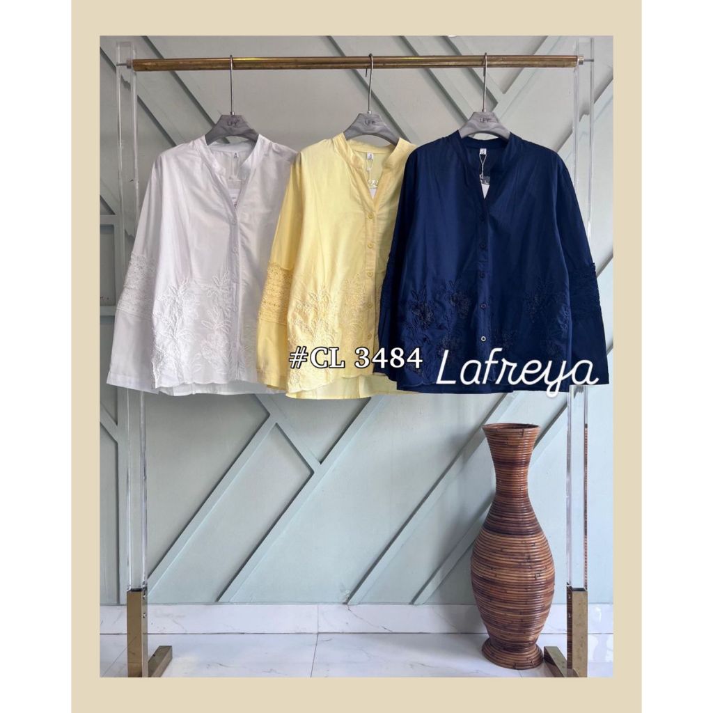 Lafreya Cleome Atasan Navy Alexa Fashion Muslim Wanita LFY Lafreya