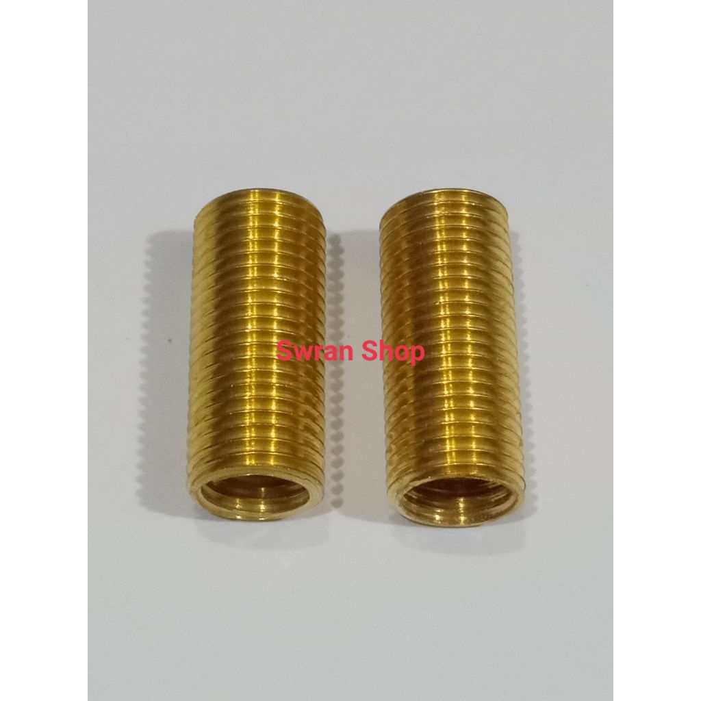 Perbosan / Recoil / Sok drat dalam 14/10mm X drat luar 17/12mm Warna Kuning