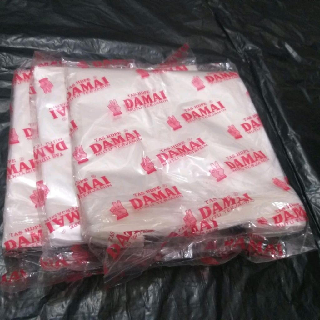 Kantong Plastik Kresek Damai Natural Ukuran 15 24 28