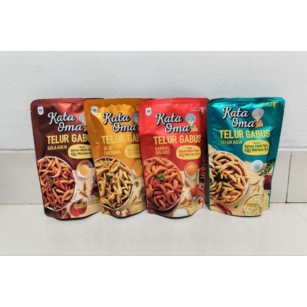 

Kata Oma Telur Gabus 50 gram Gula Aren, Keju Cheddar, Sambal Balado dan Telur Asin - Snack Cemilan Kue Gabus