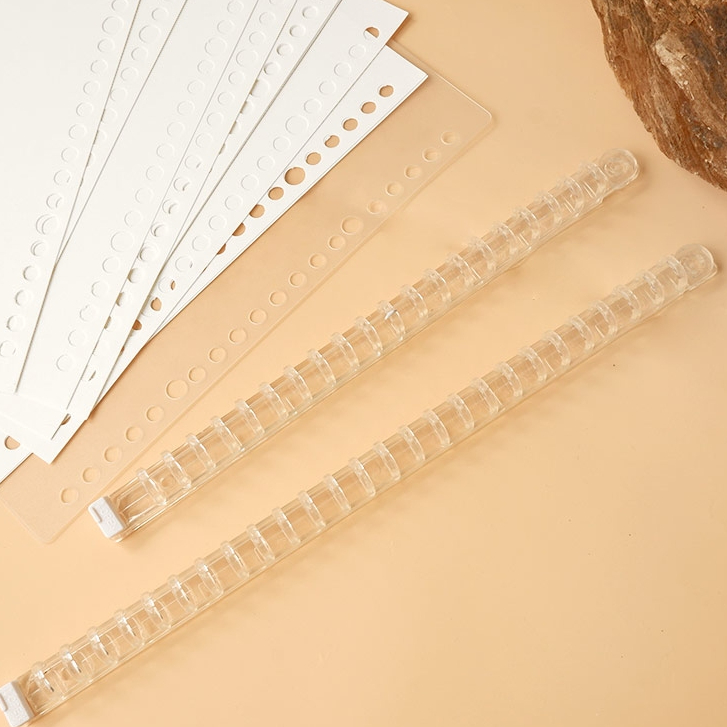 

Easy Clip DIY Ring Binder Binding Strip A5 B5 Transparan Loose Leaf Buku Notebook Alat Tulis Sekolah