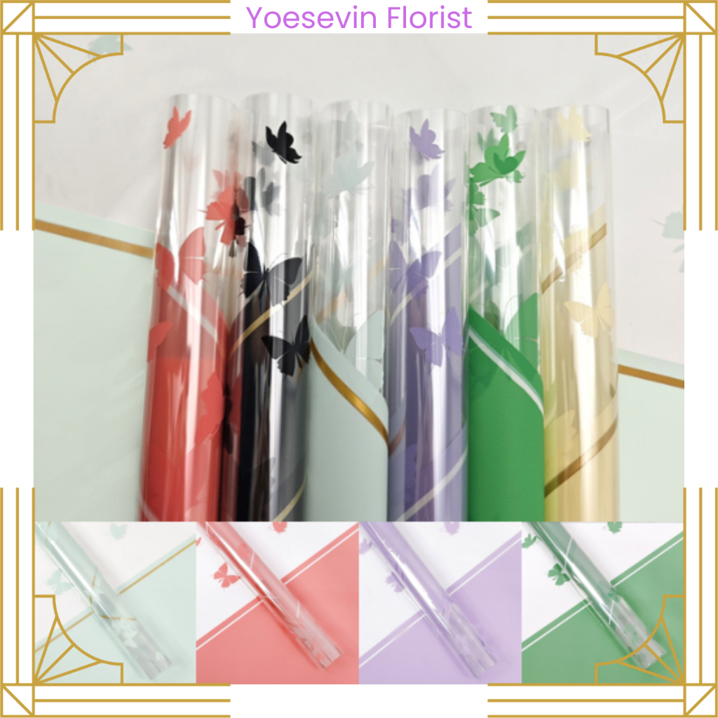 

KB6125 Kertas Buket Butterfly Cellophane Flower Wrapping Kertas Kado Ecer