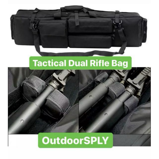 Tactical Dual Rifle Bag Tas Senapan Bisa Muat 2 panjang 1 Meter
