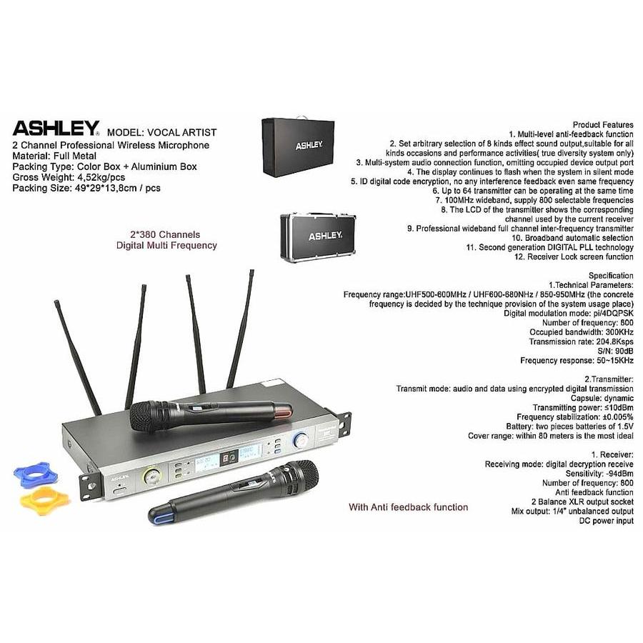 Mic Wireless ASHLEY VOCAL ARTIS ( ORIGINAL)