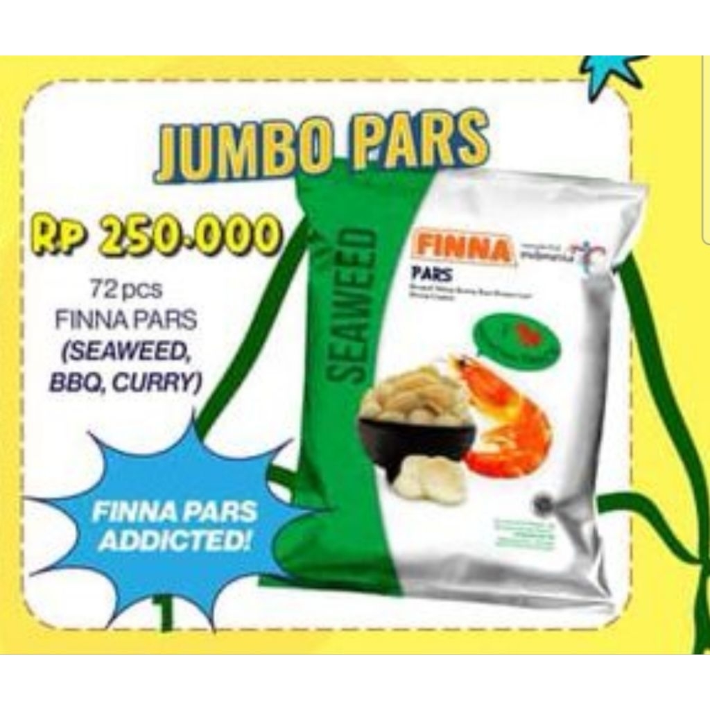 

JASTIP PRJ SNACK FINNA JUMBO PARS ISI 72PCS