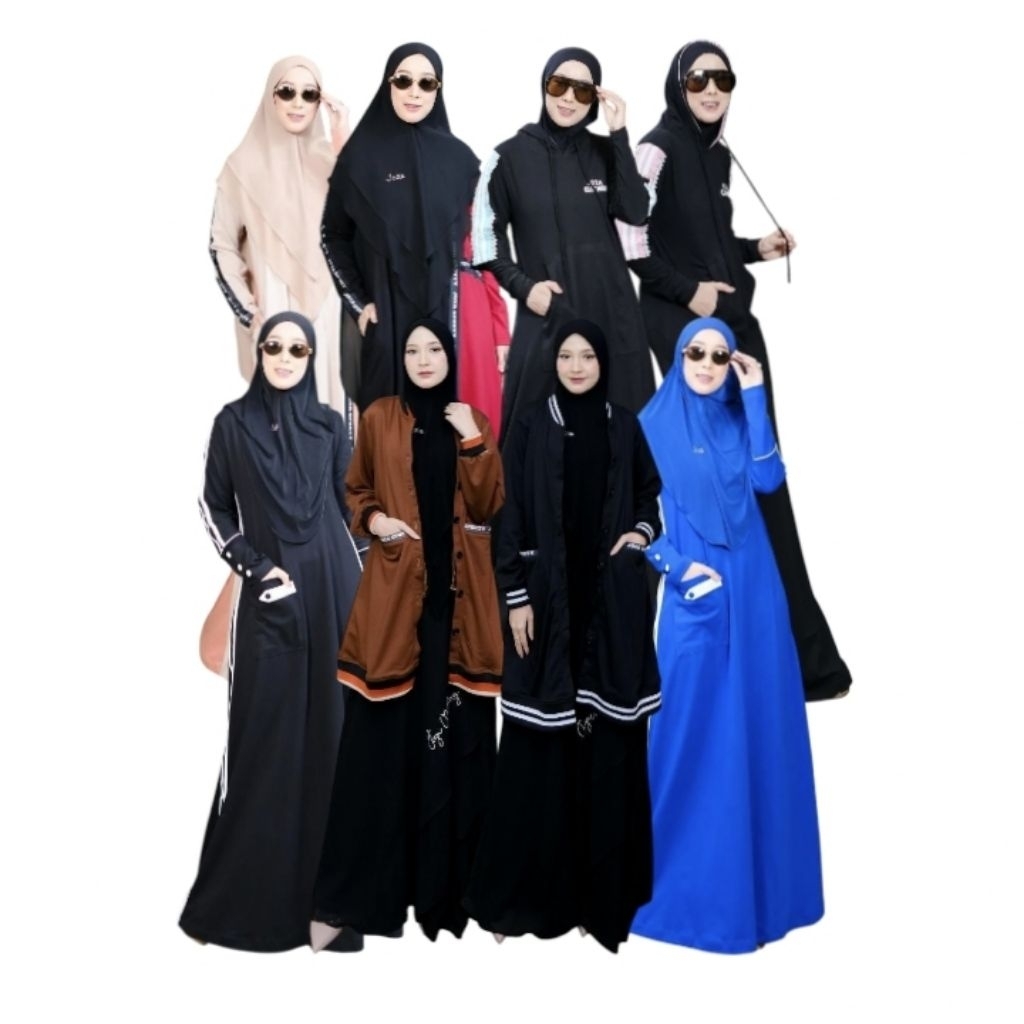 Borra, Zimran, Gineko & Jeill by joza clothing gamis olahraga syar'i