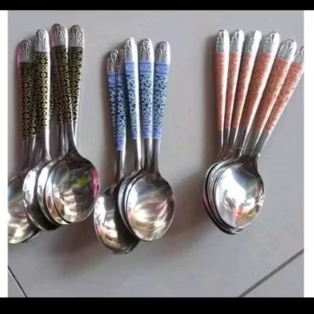 sendok lusinan/sendok batik tebal/sendok makan batik tebal