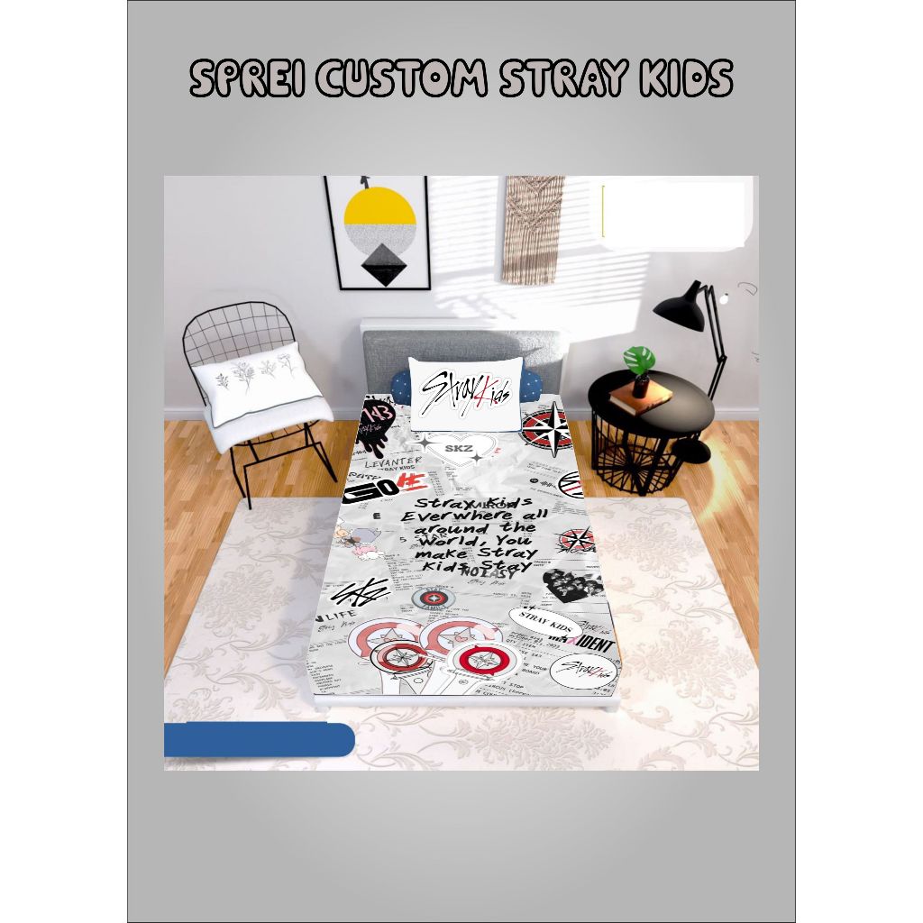 SPREI CUSTOM GAMBAR STRAYKIDS