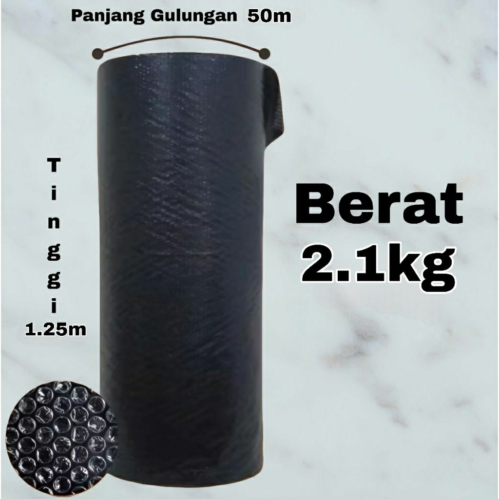

BUBBLE WRAP GULUNGAN ROLL 1.25 M x 50 M 2.1KG HITAM