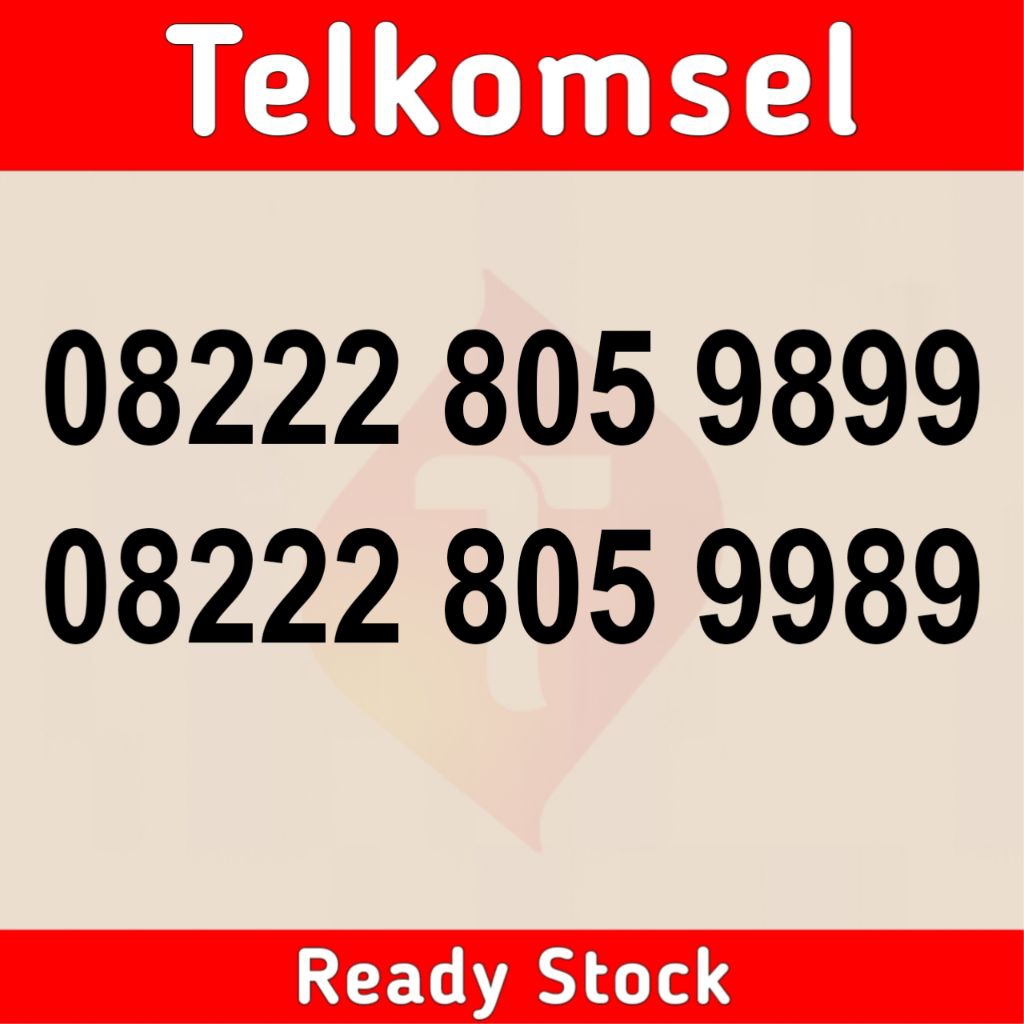 couple kartu perdana nomor Telkomsel cantik 805 9899 805 9989