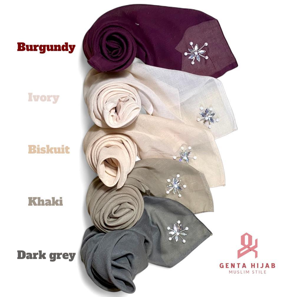 Hijab Segi Empat Paris Jadul Motif Payet Signature Premium | Kerudung Segi Empat Katun Paris Premium