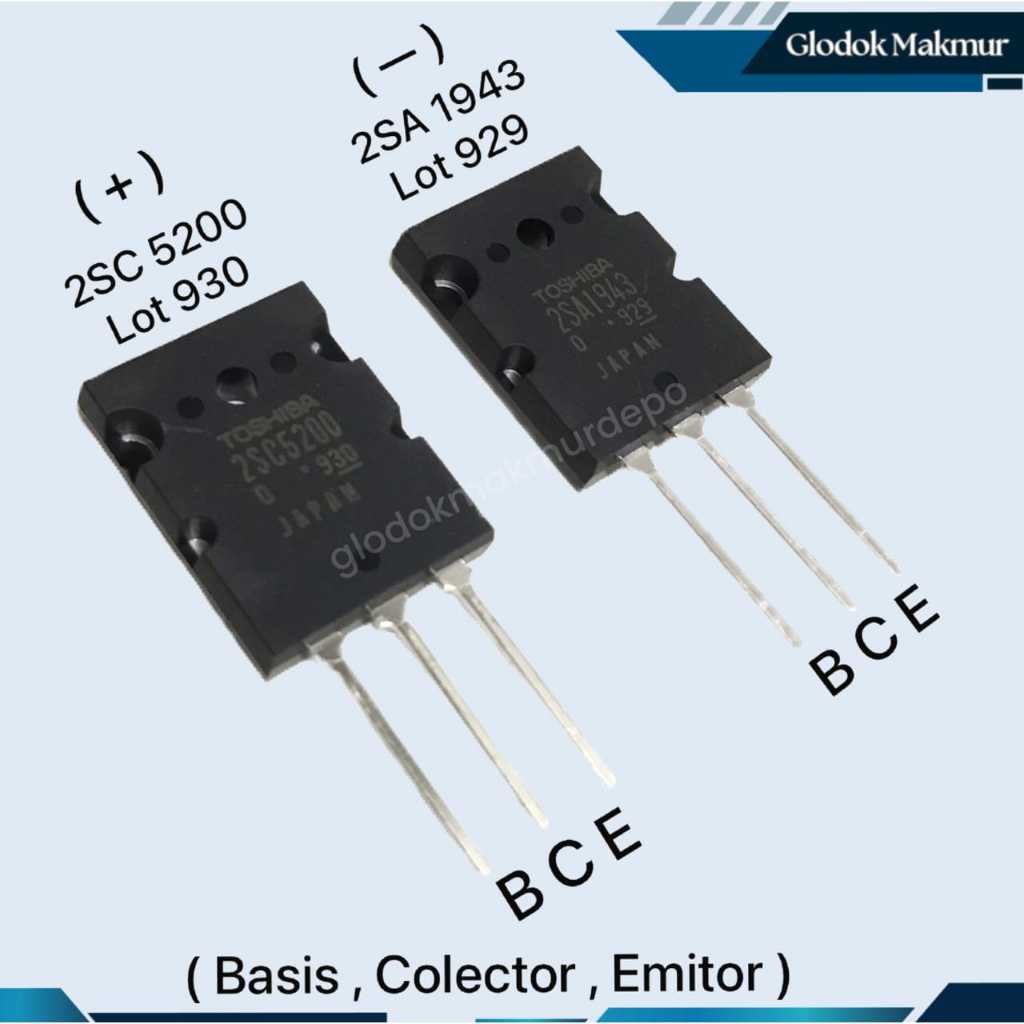 TR FINAL POWER TOSHIBA 2SC 5200 - 2SA 1943 LOT 929